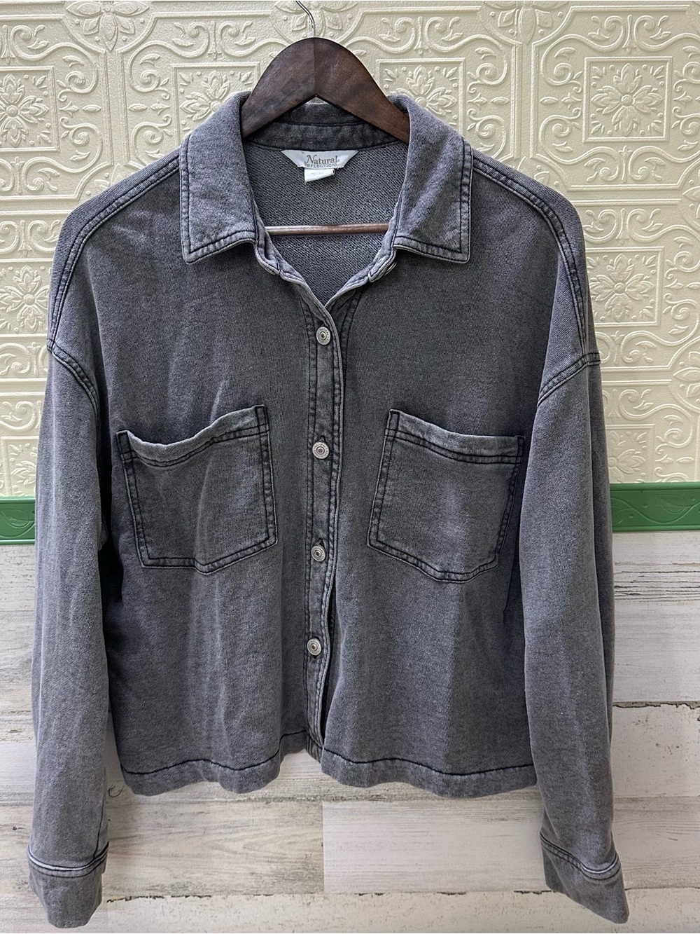 Natural Reflections Washed Gray Jean Jacket